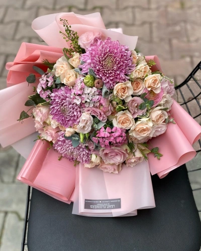 Pembe Krem Mevsim Buketi