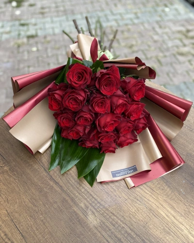 Kırmızı Yeşil Gül Buketi