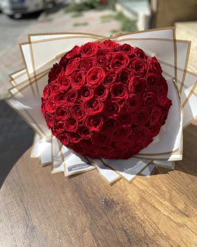 Kırmızı Vip Gül Buketi