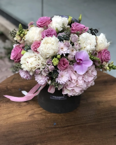 Şakayık Beyaz Pembe Aranjman