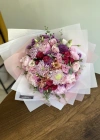 Şakayık Pembe Fuşya Mevsim Buketi