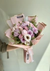 Şakayıklı Pembe Lila Bahar Buketi