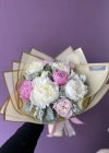 Pembe Beyaz Şakayık Buketi