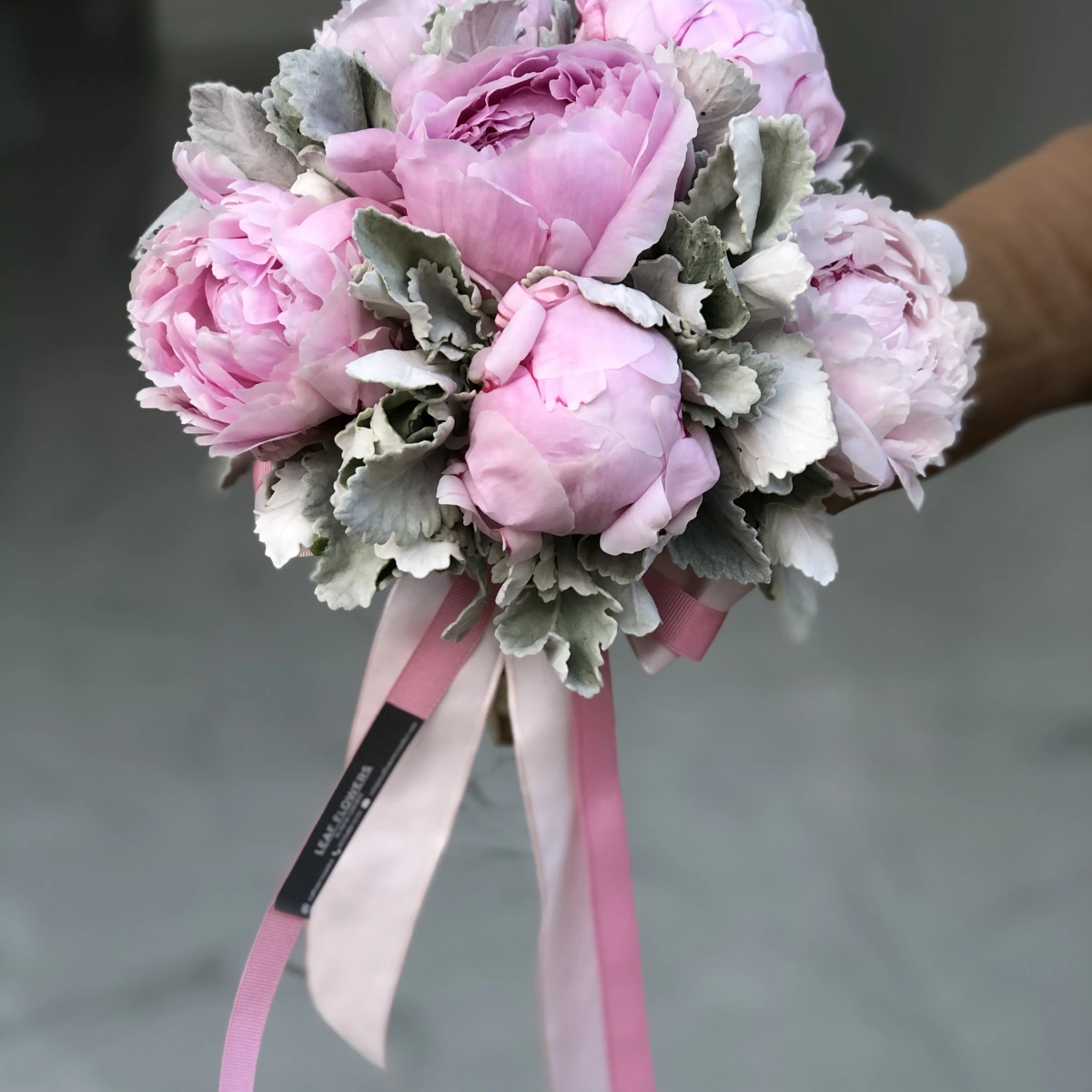 Pembe Şakayık Gelin Buketi