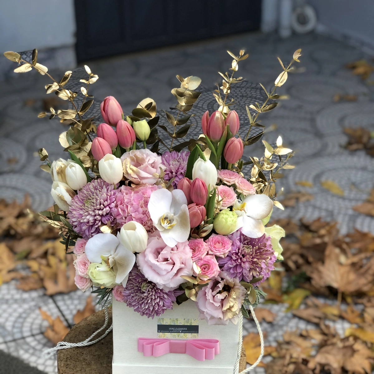 Tulip Arrangement in a Box