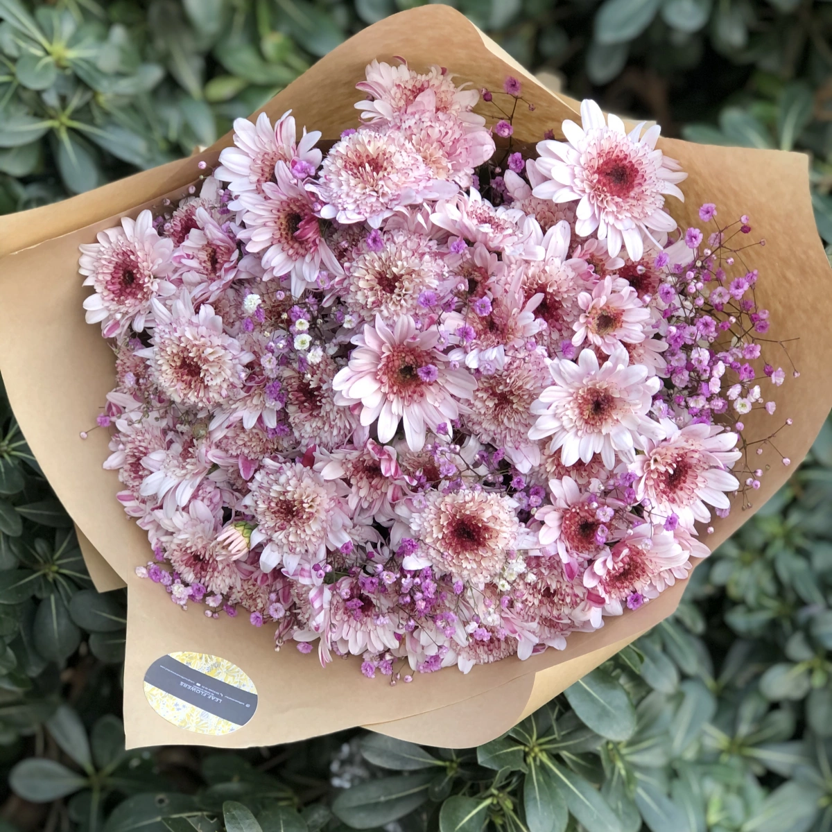 Pembe Krizantem Buketi