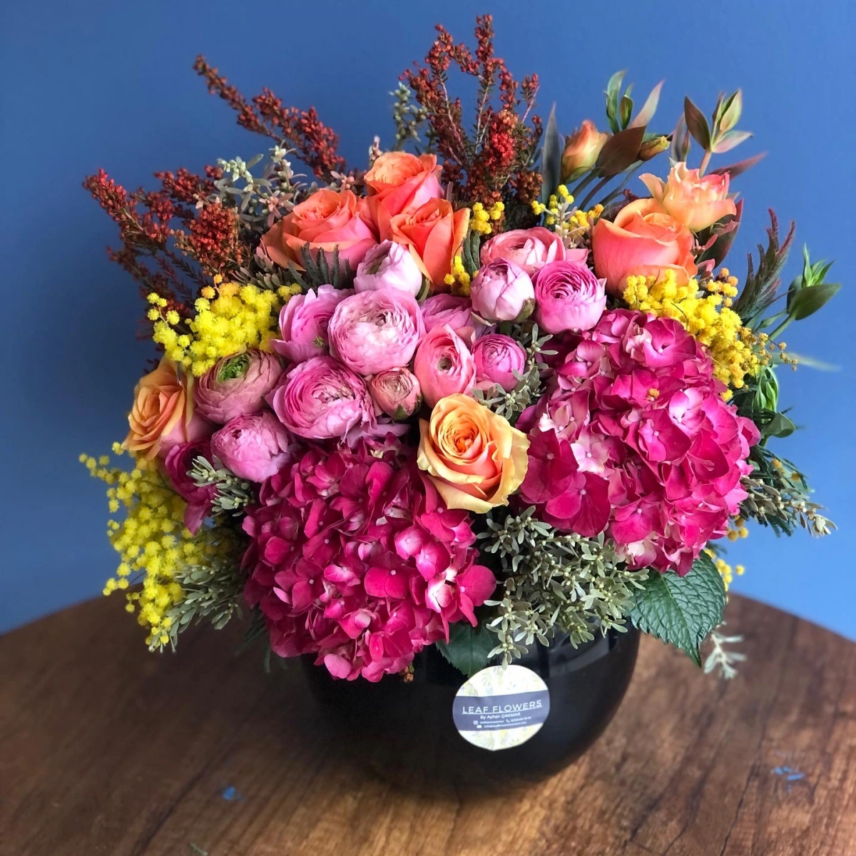 Pink Yellow Seasonal Arrangement