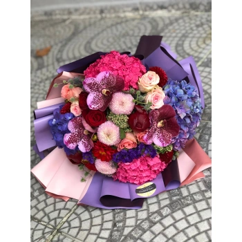 Peony Hydrangea Colorful Bouquet