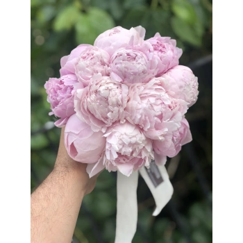 Pembe Şakayık Gelin Buketi