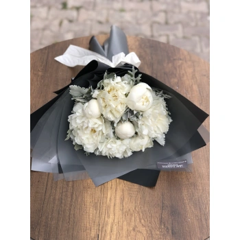 White Peony Bouquet