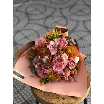 Turuncu Pembe Buket