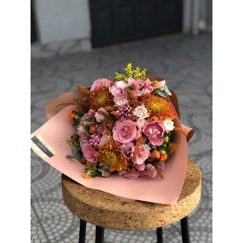 Turuncu Pembe Buket
