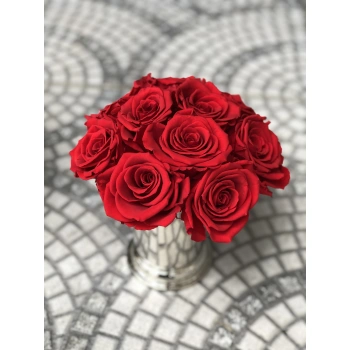 Silver Red Shocked Rose