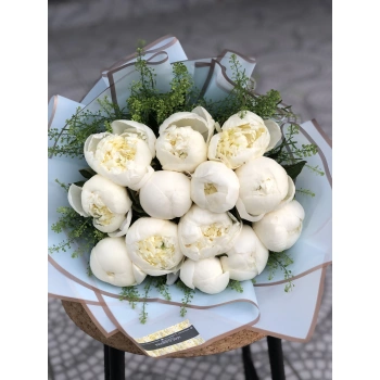 White Peony Bouquet