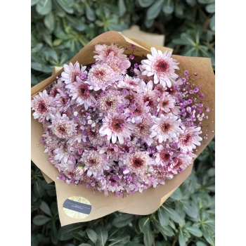 Pembe Krizantem Buketi