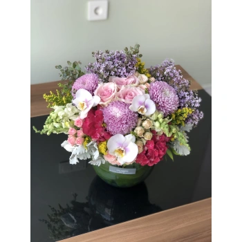 Terrarium Spring Flower Arrangement