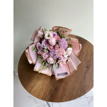 Peonies Pink Lilac Spring Bouquet