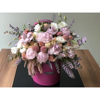 Peony Season Arrangement in the Box