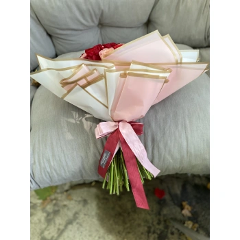 Pink Red Equator Rose Bouquet