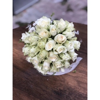 White Rose Bridal Bouquet