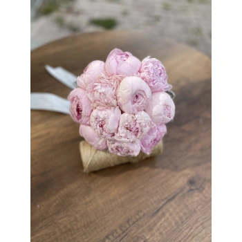 Pembe Şakayık Gelin Buketi