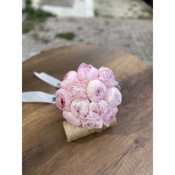 Pembe Şakayık Gelin Buketi