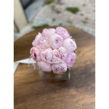 Pembe Şakayık Gelin Buketi