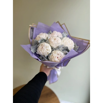 White Lilac Peony