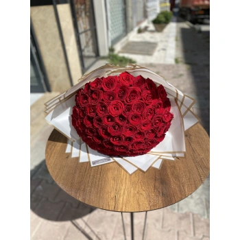 Kırmızı Vip Gül Buketi