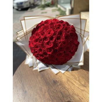 Kırmızı Vip Gül Buketi