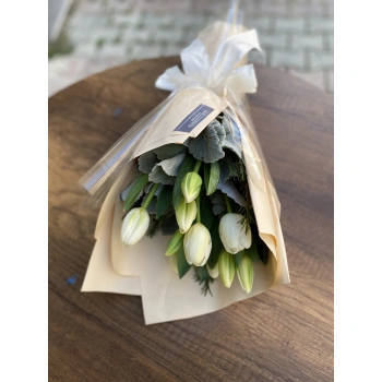 White Tulip Bouquet
