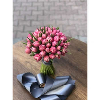 Pink Tulip Bridal Bouquet