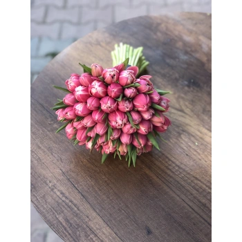 Pink Tulip Bridal Bouquet
