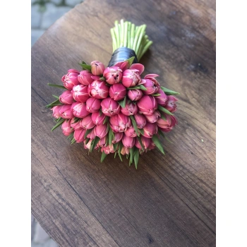 Pink Tulip Bridal Bouquet