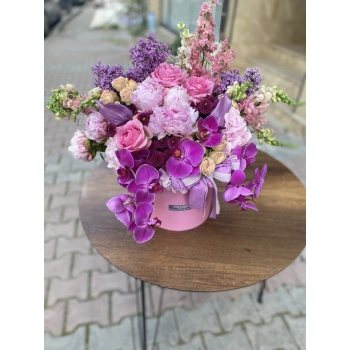 Pink Fuchsia Box Arrangement