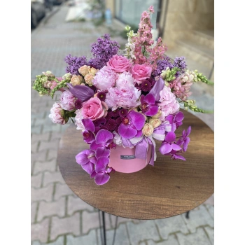 Pink Fuchsia Box Arrangement