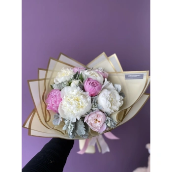 Pink White Peony Bouquet