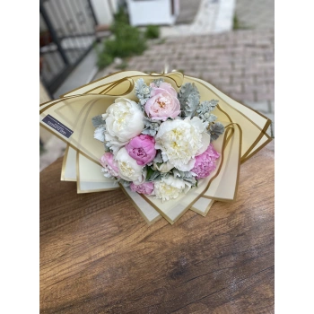 Pink White Peony Bouquet