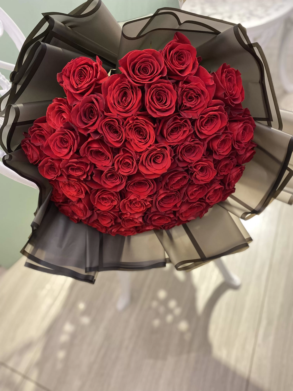 100 Cm Equator Rose Bouquet Fiyatı - Leaf Flower