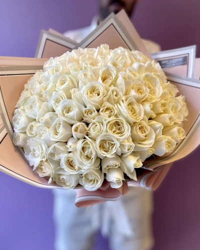 Beyaz Gül Bahçesi Buketi