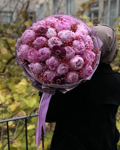 Şakayık Orkide Buket