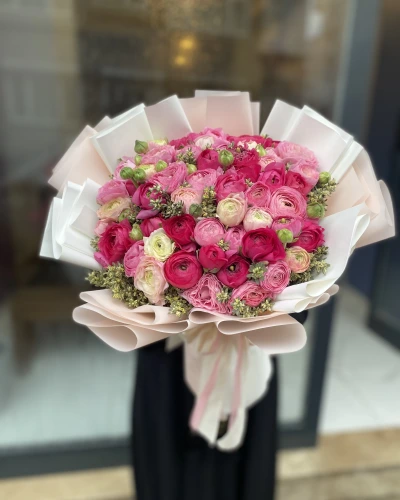 Pembe Fuşya Erengül Buketi