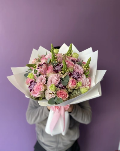 Pembe Güllü Bahar Buketi
