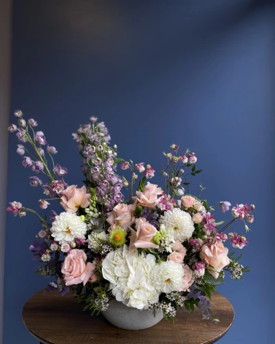 Beyaz pembe Lila Aranjman