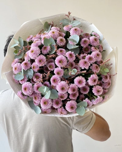 Lila Krizantem Buketi