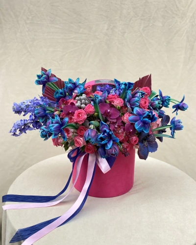 Kutuda Galaksi Lale Fuşya Aranjman