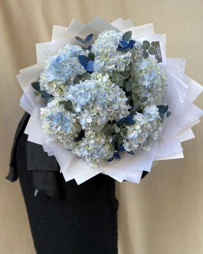 Mavi Ortanca Buketi 7li