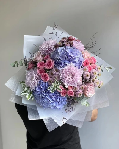 Pembe Lila Büyük Buket