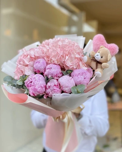 Şakayık Ortanca Peluş Ayıcık