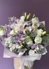 Orkideli Beyaz Lila Buket